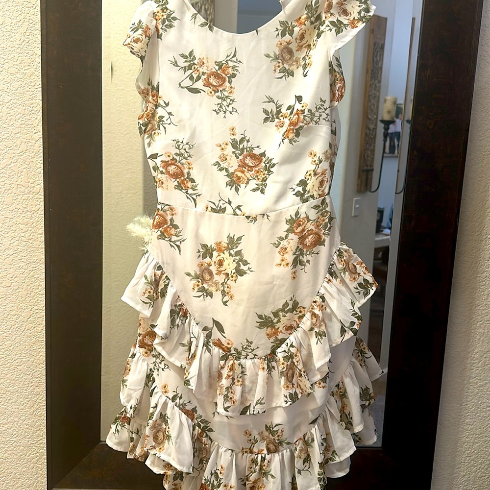 Beautiful fall floral dress mini